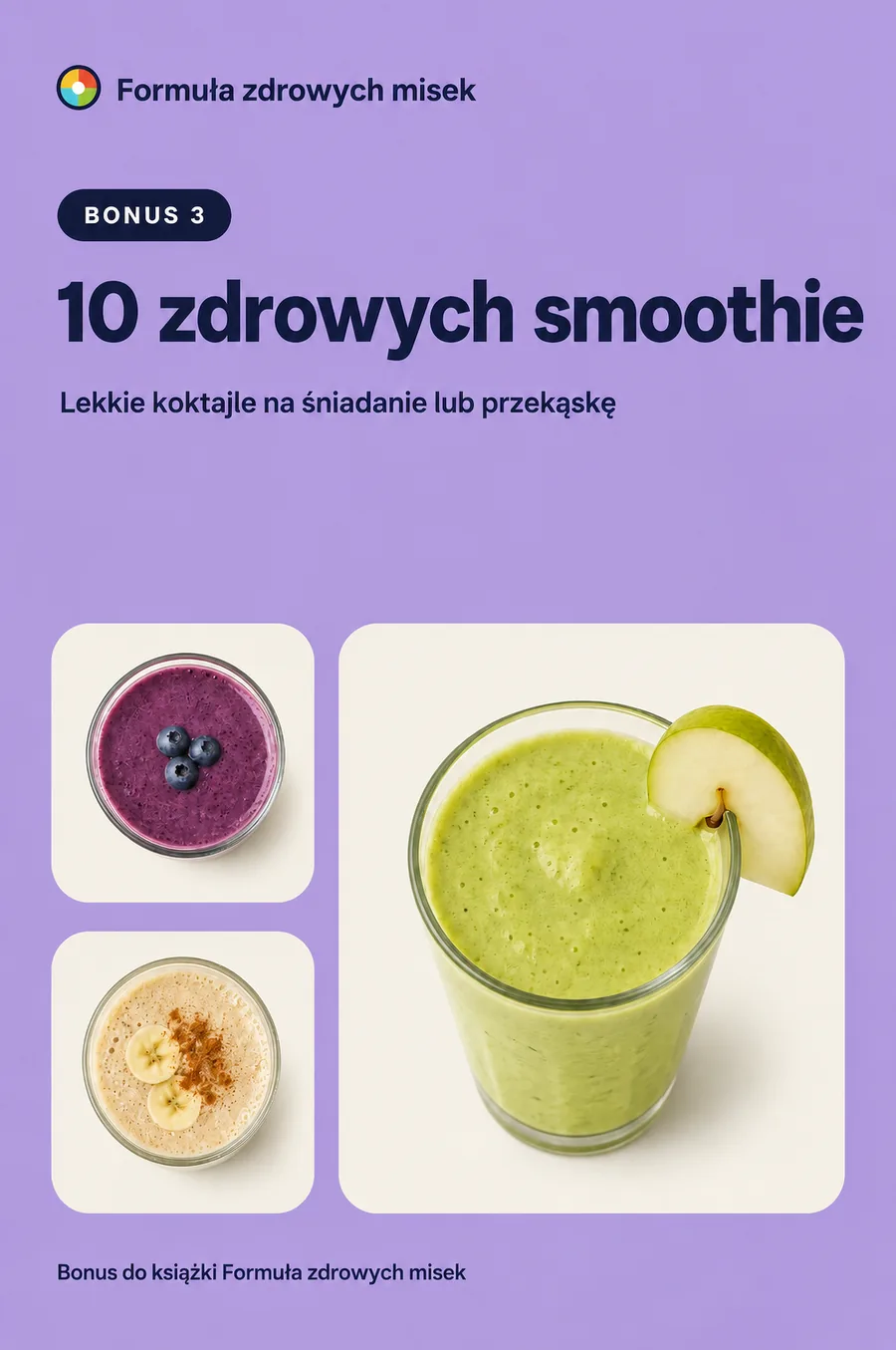 Okładka książki bonusowej 10 zdrowych smoothie